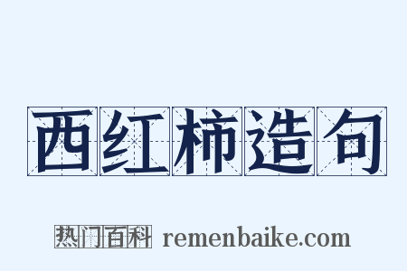 西红柿造句是什么意思的图片